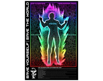 The Superhuman Optimisation Map by Primal Alchemy | 24x36" Poster, Ascension Map for Starseeds, Esoteric Visionary Art to Open Third Eye