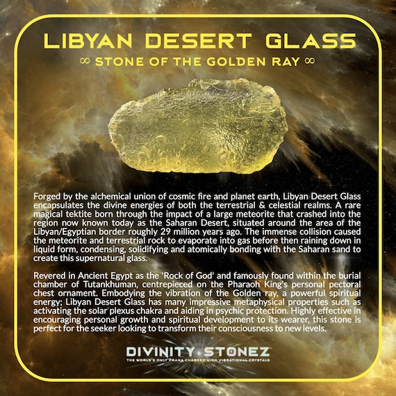 Libyan Desert Glass 6 8g Rare High Vibrational Metaphysical Etsy