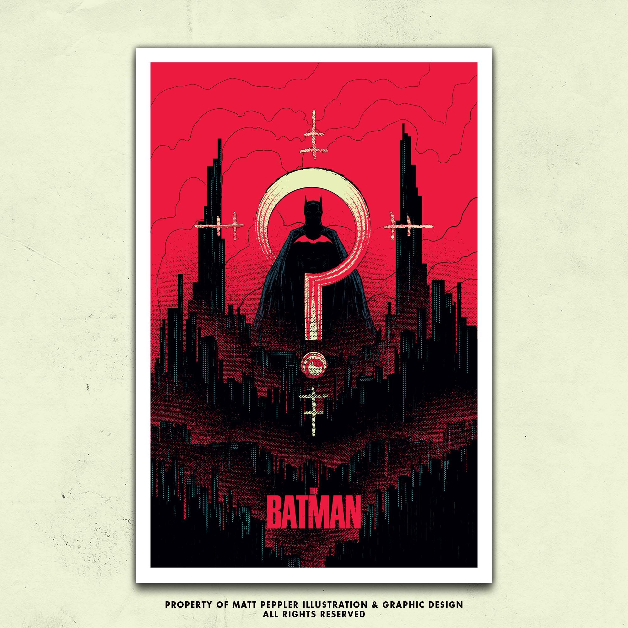 The Batman Alternative Movie Poster – Dark Noir Gotham City Art Print – Riddler Inspired Graphic – Robert Pattinson Batman Wall Art