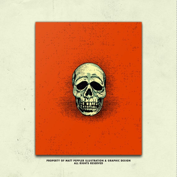 Halloween 3 Skull Mask Art Print: 80s Horror Decor