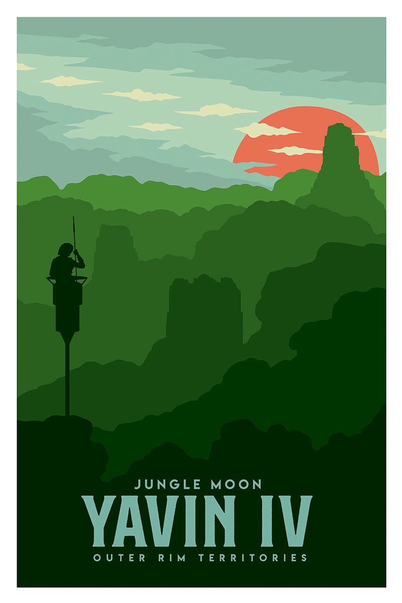 Yavin IV Travel Poster Etsy