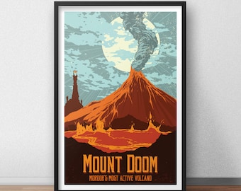 Mount Doom Travel Poster