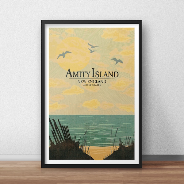 Amity Island Travel Poster
