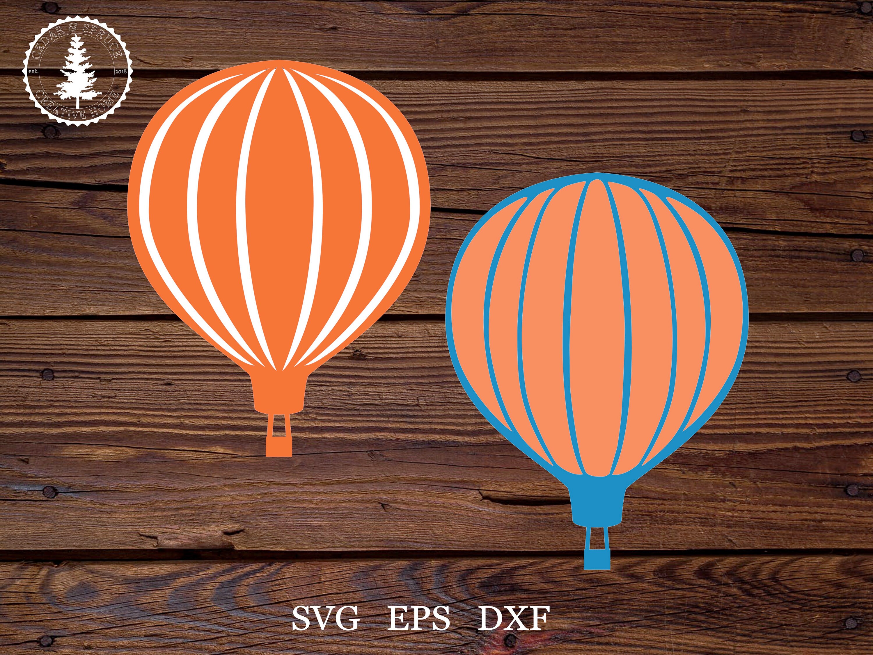 Hot Air Balloon 2 Ways SVG, DXF, EPS Etsy Australia