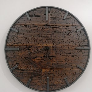 Wood Wall Clock, Wooden Clock, Natural Wood Clock, Wooden wall Clock, Clocks For Wall, Rustic Wall Clock, Unique Wall Clock, Wood and Metal