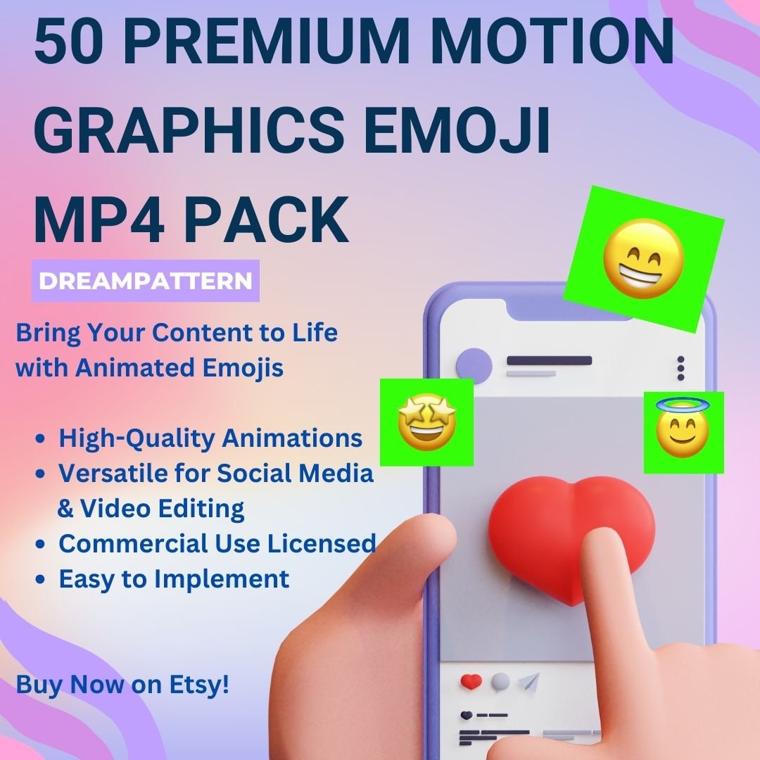 50 Premium Motion Graphics Emoji MP4 Pack | Animated Emoji Videos ...