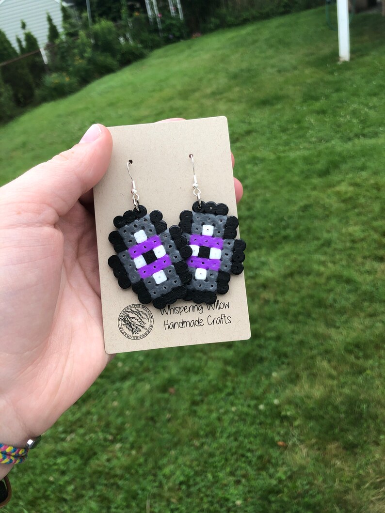 MELLOHI Minecraft CD Perler Bead Earring Etsy