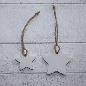 Handmade Rustic Clay Star Christmas Tree Decoration, Scandi Christmas Decorations, Minimalist Christmas Ornament, Christmas Star Decorations