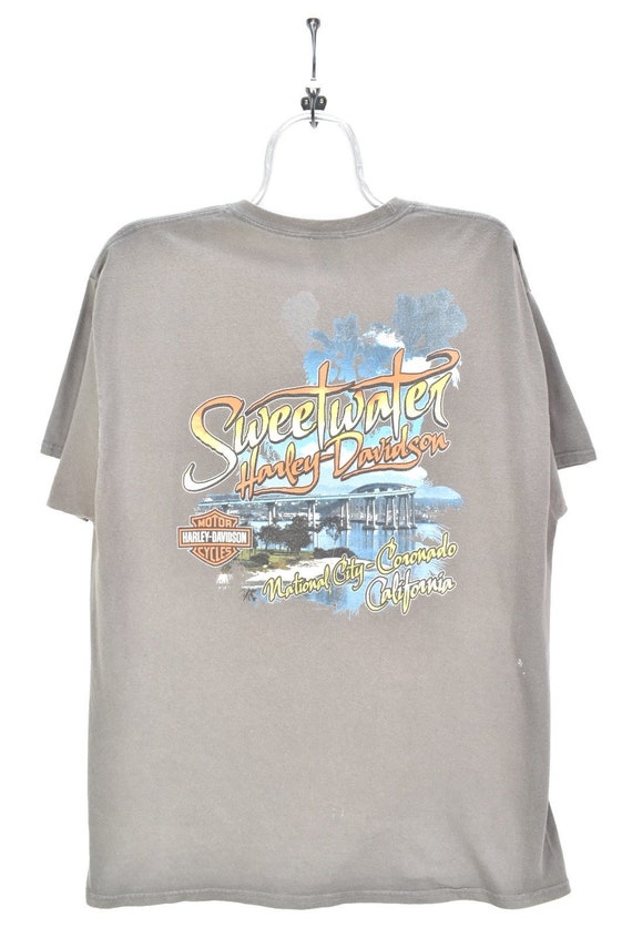 VINTAGE HARLEY DAVIDSON brown t-shirt | xl