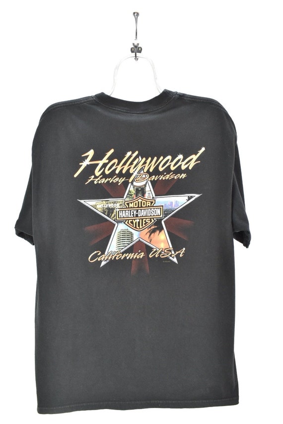VINTAGE HARLEY DAVIDSON black t-shirt | xl