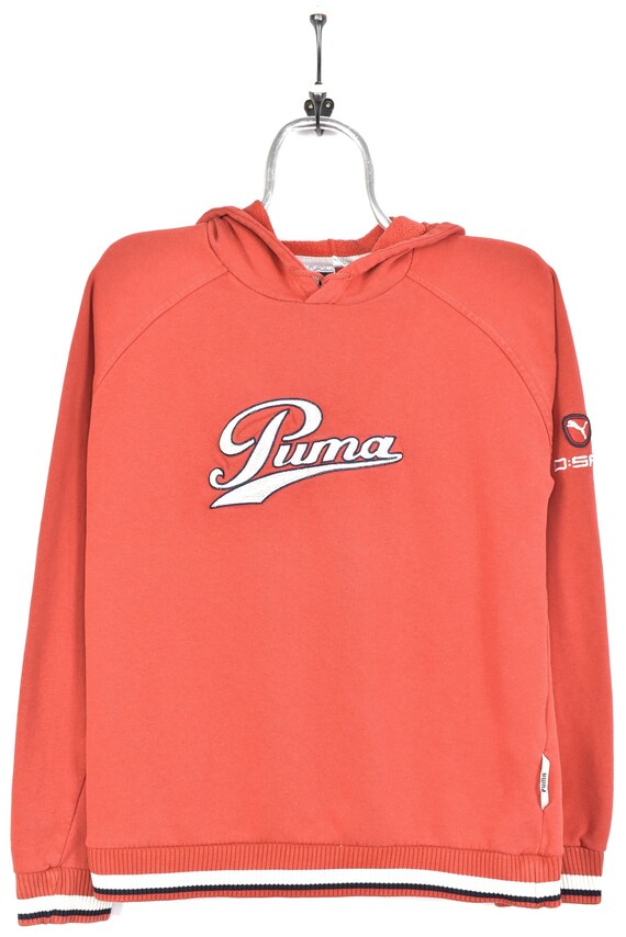 Vintage Puma Hoodie Red Embroidered 