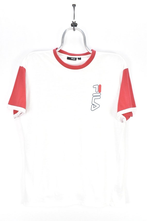 VINTAGE WOMENS FILA white t-shirt | medium