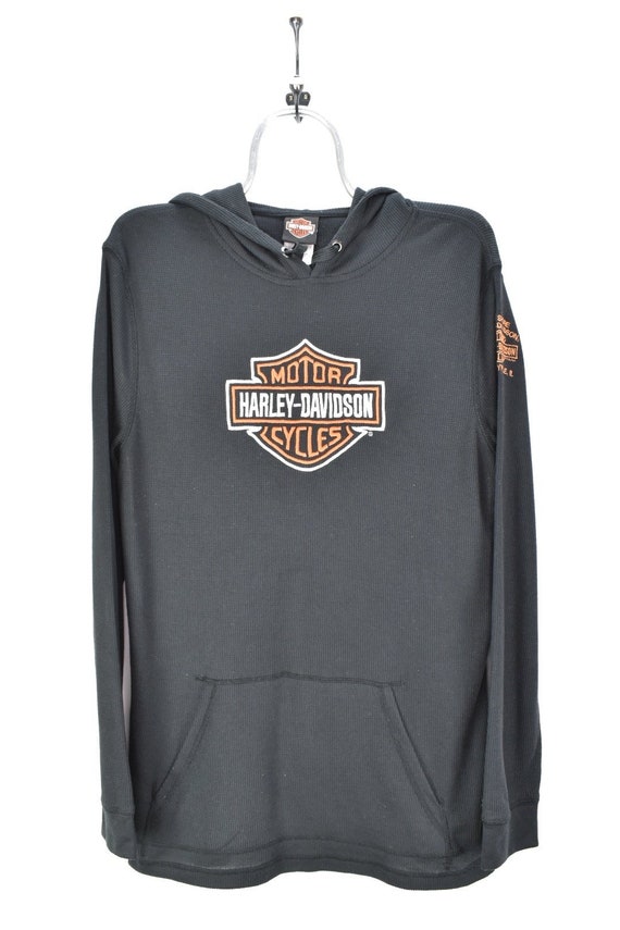 VINTAGE HARLEY DAVIDSON black hoodie | large