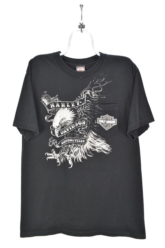 VINTAGE HARLEY DAVIDSON black t-shirt | xl