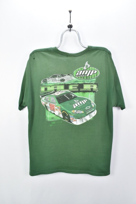 VINTAGE GREEN NASCAR t-shirt | xl