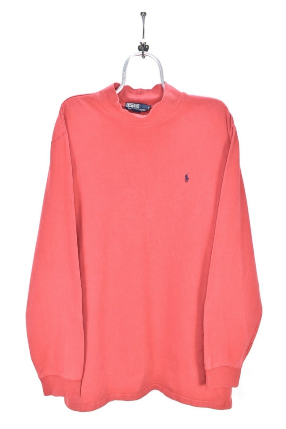 VINTAGE RALPH LAUREN mock neck embroidered sweatsh