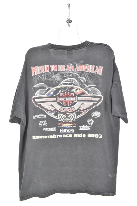 VINTAGE HARLEY DAVIDSON black t-shirt | xxl