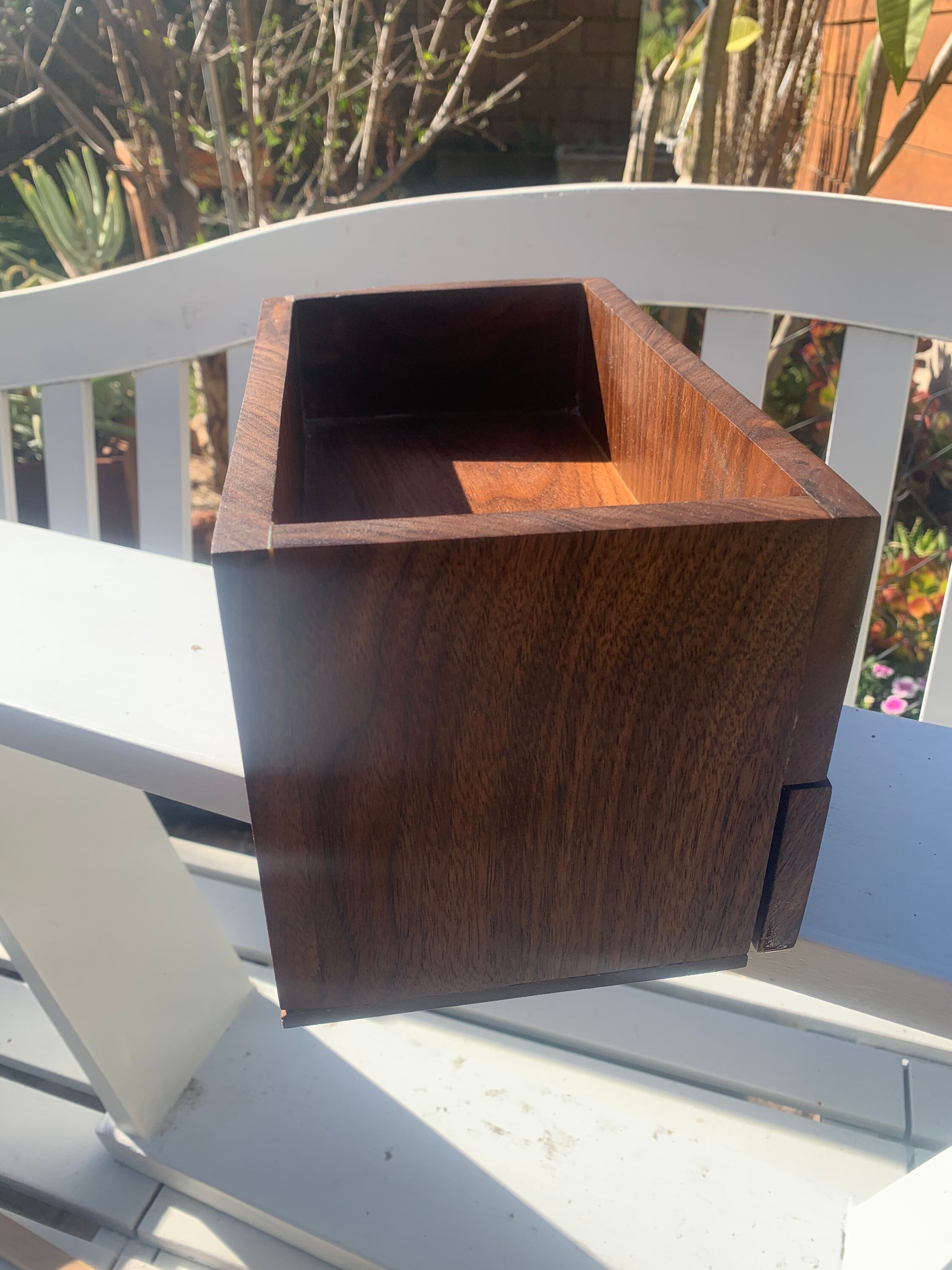 Walnut Catch All/box With Drawer/ Catch All With Drawer Etsy New Zealand