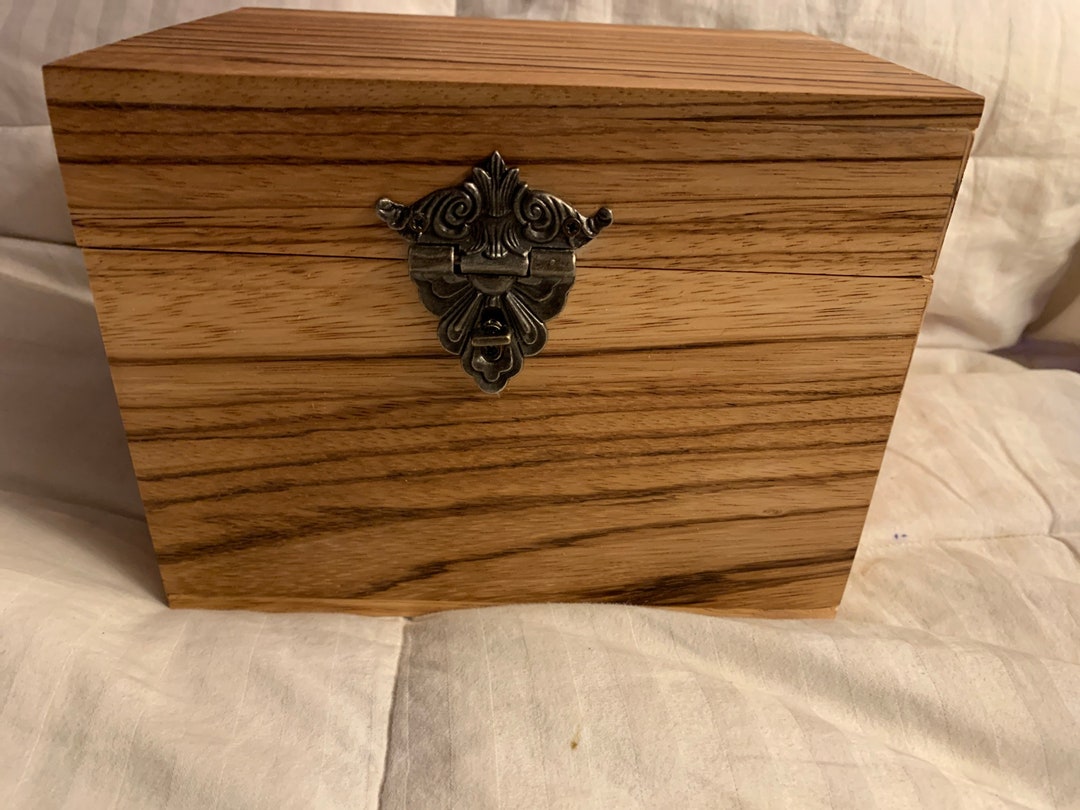 Zebra Wood Box/ Jewelry Box / Trinket Box/ Wooden Box/ Etsy