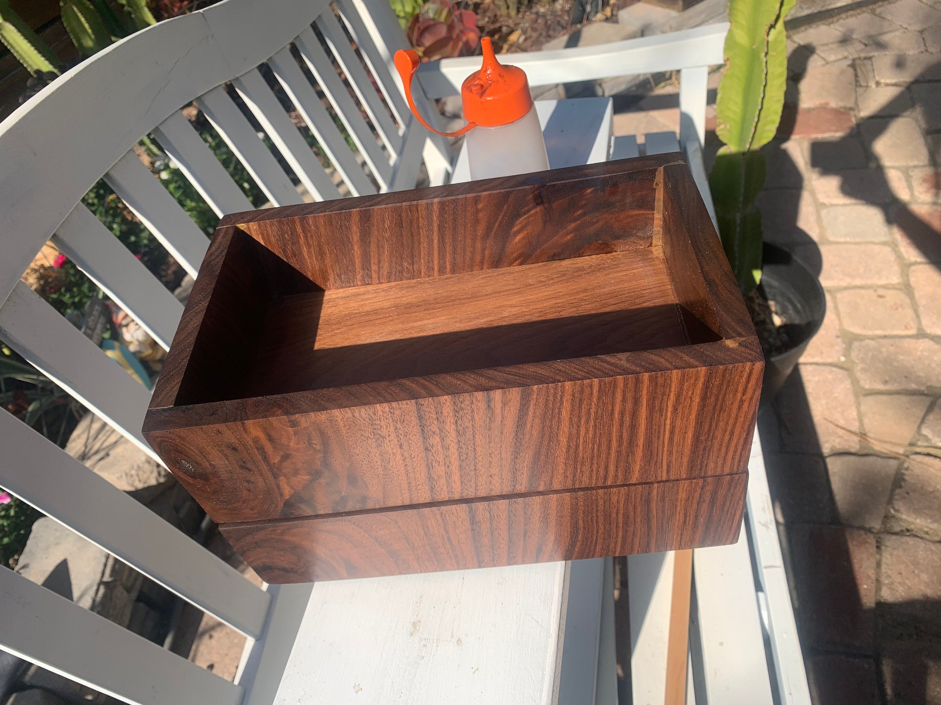 Walnut Catch All/box With Drawer/ Catch All With Drawer Etsy New Zealand