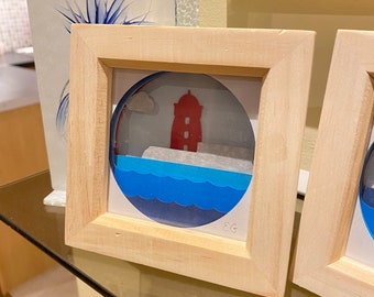 Poolbeg Lighthouse Dublin - Framed Papercut