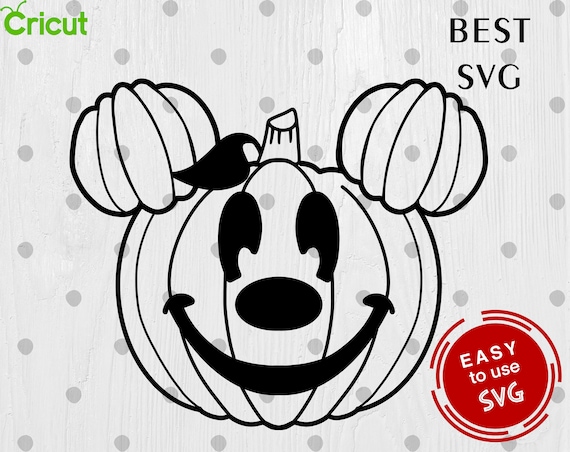 Mickey Pumpkin SVG Cricut svg Silhouette Cut File Clipart | Etsy