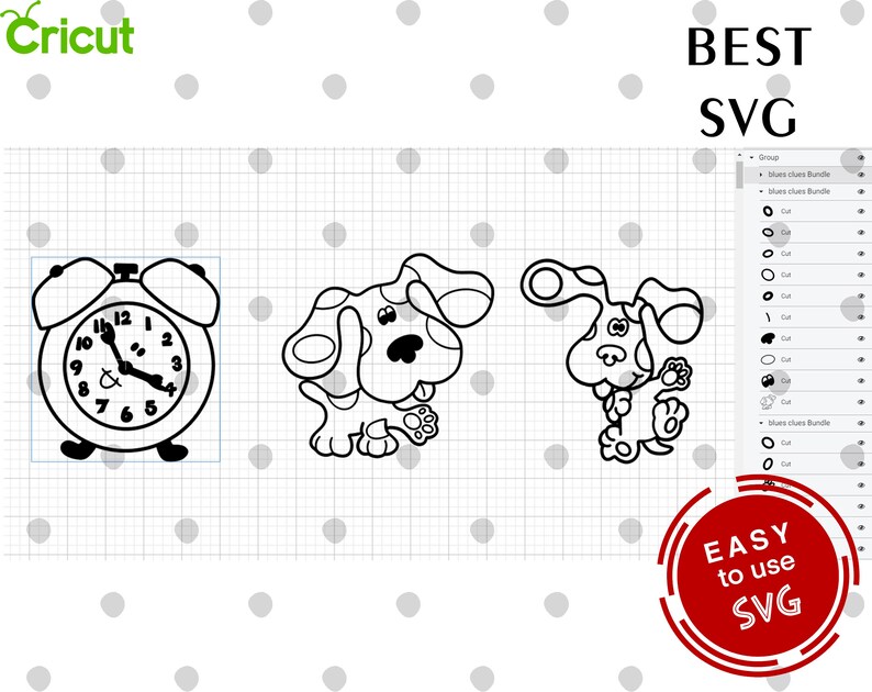 Download Blues Clues Bundle SVG Cricut svg Silhouette Cut File | Etsy