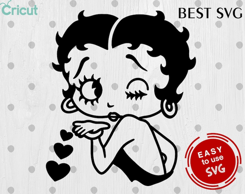 Download Betty Boop Kiss SVG Funny SVG Cricut Silhouette Cut File ...