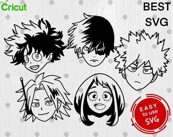 Download Bundle My Hero Academia SVG Cricut svg Silhouette Cut File | Etsy