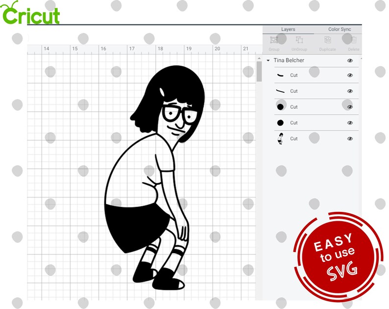 Tina Belcher Bob's Burgers SVG Cricut svg Silhouette | Etsy