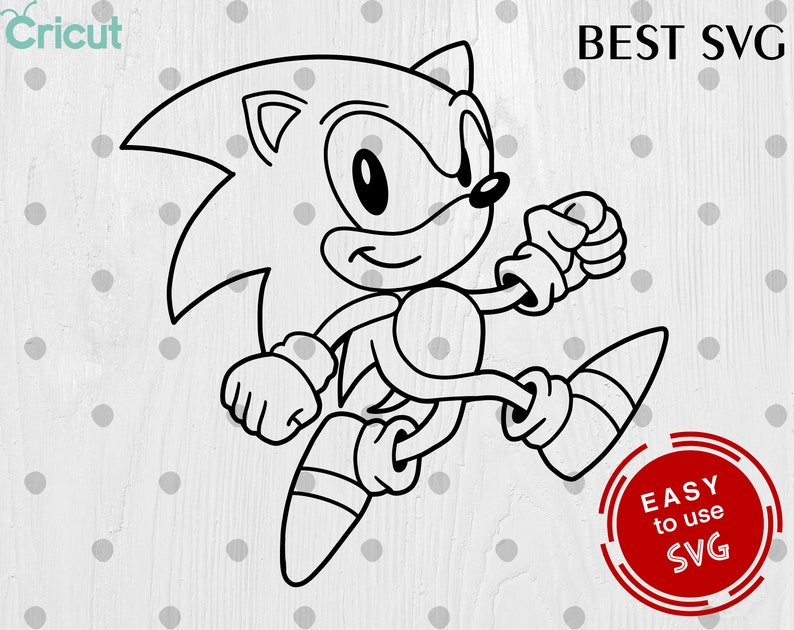 Download Sonic the hedgehog SVG Cricut svg Silhouette Cut File | Etsy
