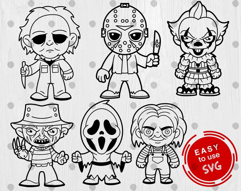 Baby Horror Characters SVG