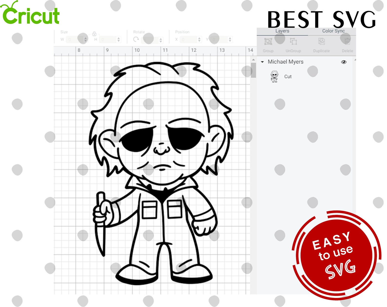 Download Michael Myers SVG Cricut svg Silhouette PNG Cut File | Etsy