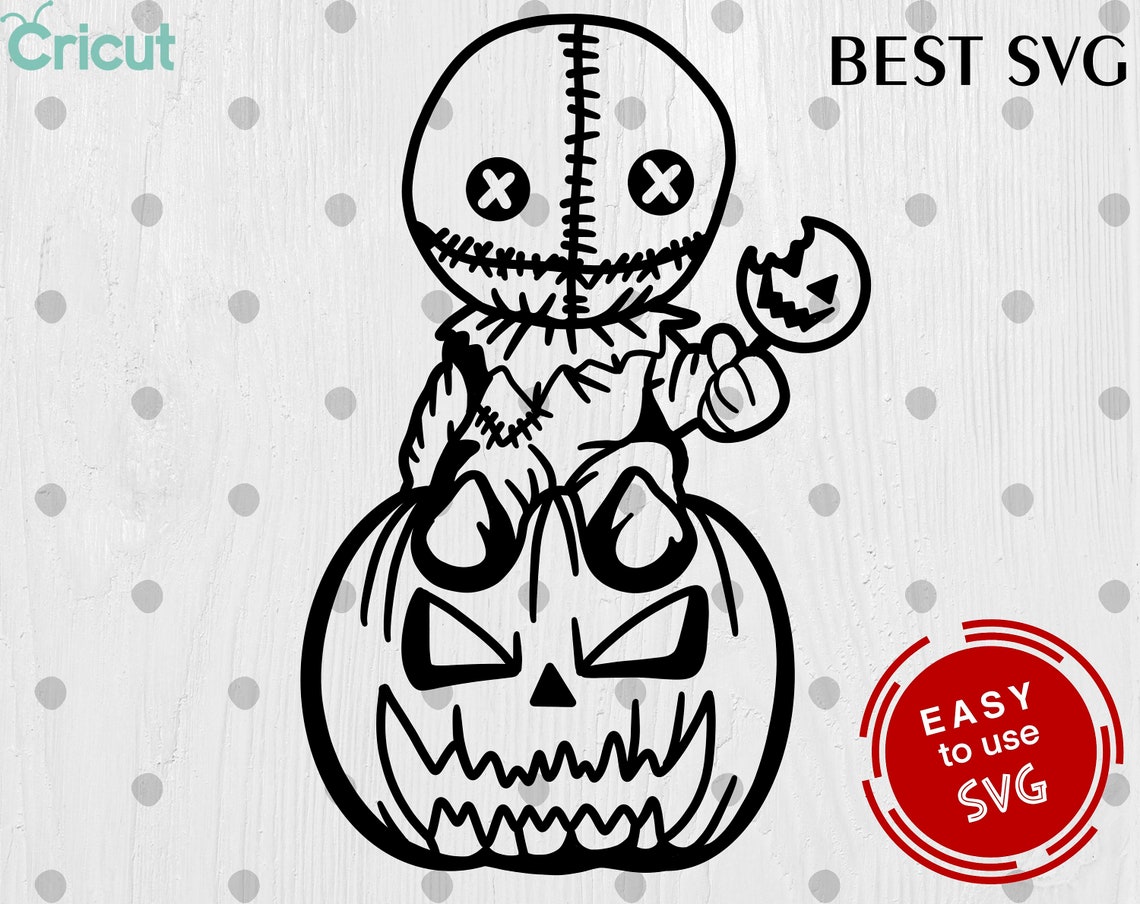 Trick R Treat SAM SVG On A Pumpkin Cricut Svg Silhouette Etsy