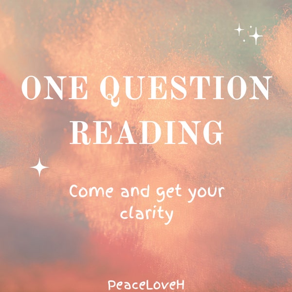 1 Question Psychic reading/ SAME Day Reading/ Career/ Love/ Work/ Abundance
