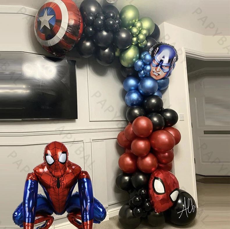 Large Spiderman Theme Birthday Number Display – BalloonZest