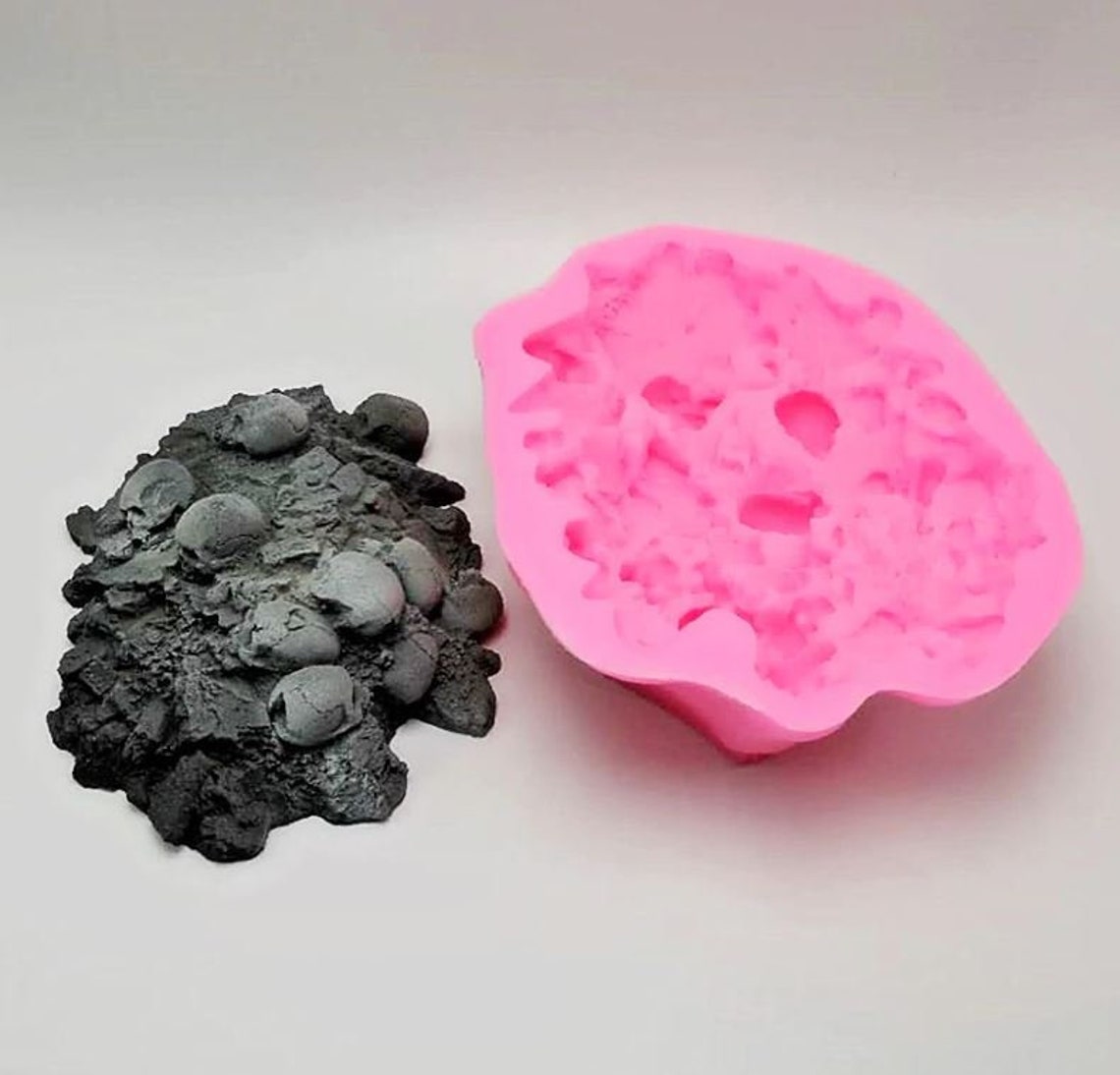 3d Ruin Death Skull Silicone Mold Skull Pile Silicone Mold Etsy