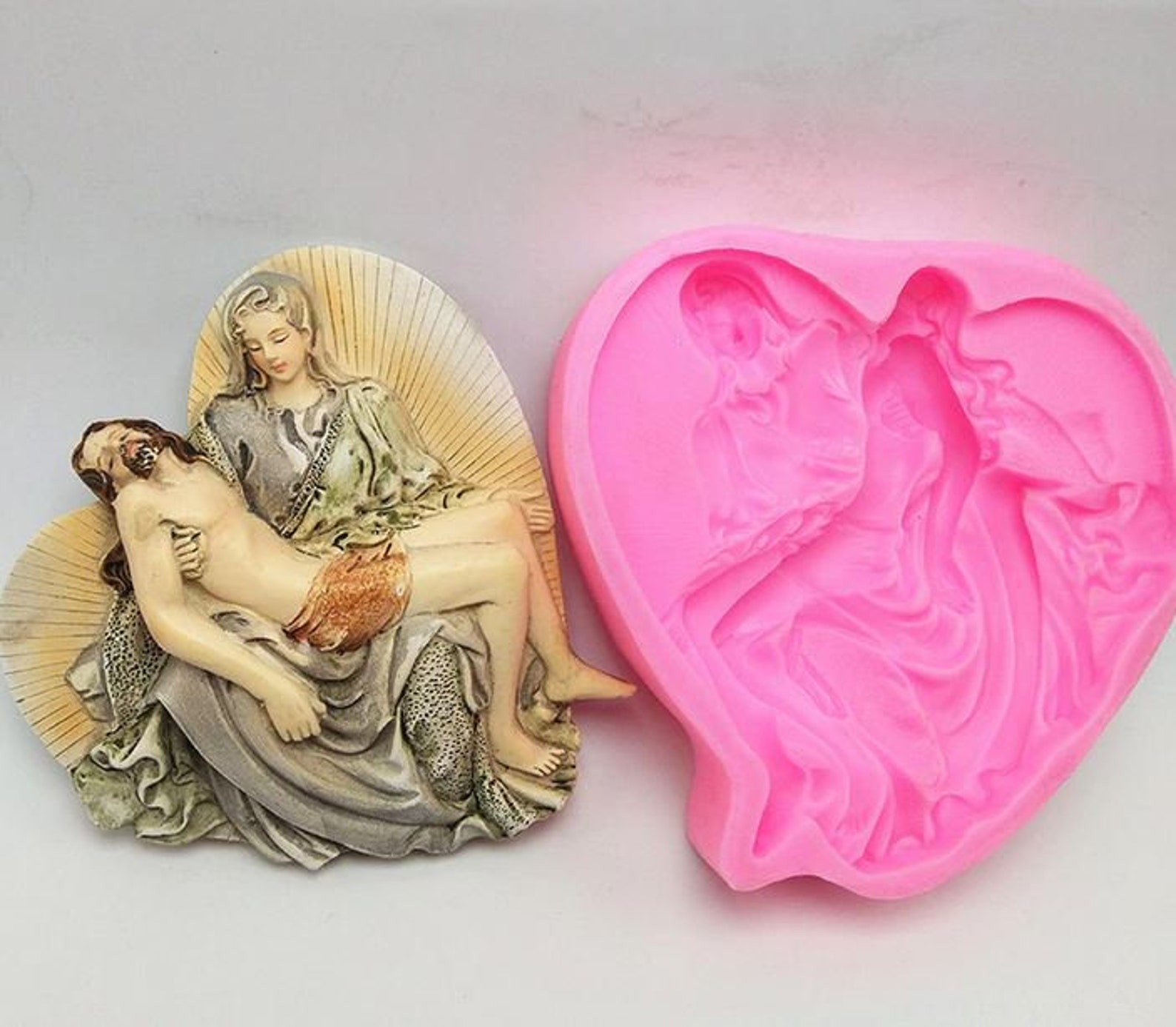 Jesus Christ Silicone Mold Candle Plaster Silicone Mold Cake Etsy