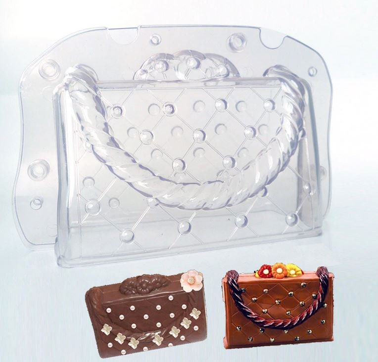 Lady's Bag Silicone Fondant Mold Diy Handbag Silicone Chocolate Mold 3d Cake  Decorating Mold Fondant Tools Grey - Temu