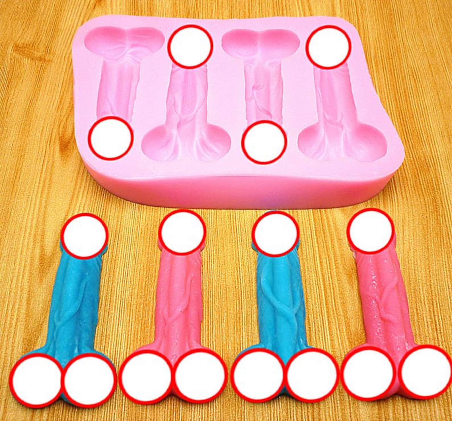 Silicone enlarged penis