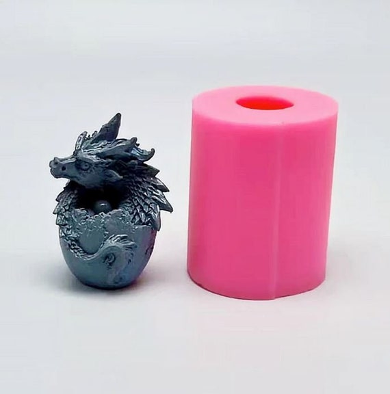 3D Dragon Egg Silicone Candle Mold Shattered Dinosaur & T-Rex Cake Animal  Wild Zoo Chocolate