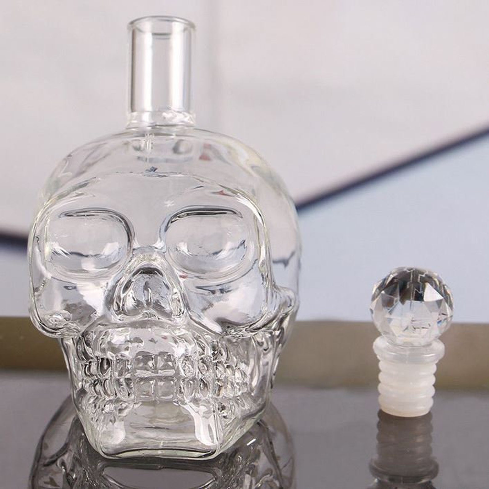 Crystal Skull Head Bottle Whiskey Bottle. Wine Bottle Etsy