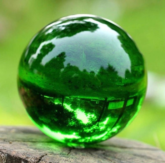 Sfera di cristallo verde Sfera di ossidiana rara asiatica, pietra curativa,  30mm-100mm -  Italia