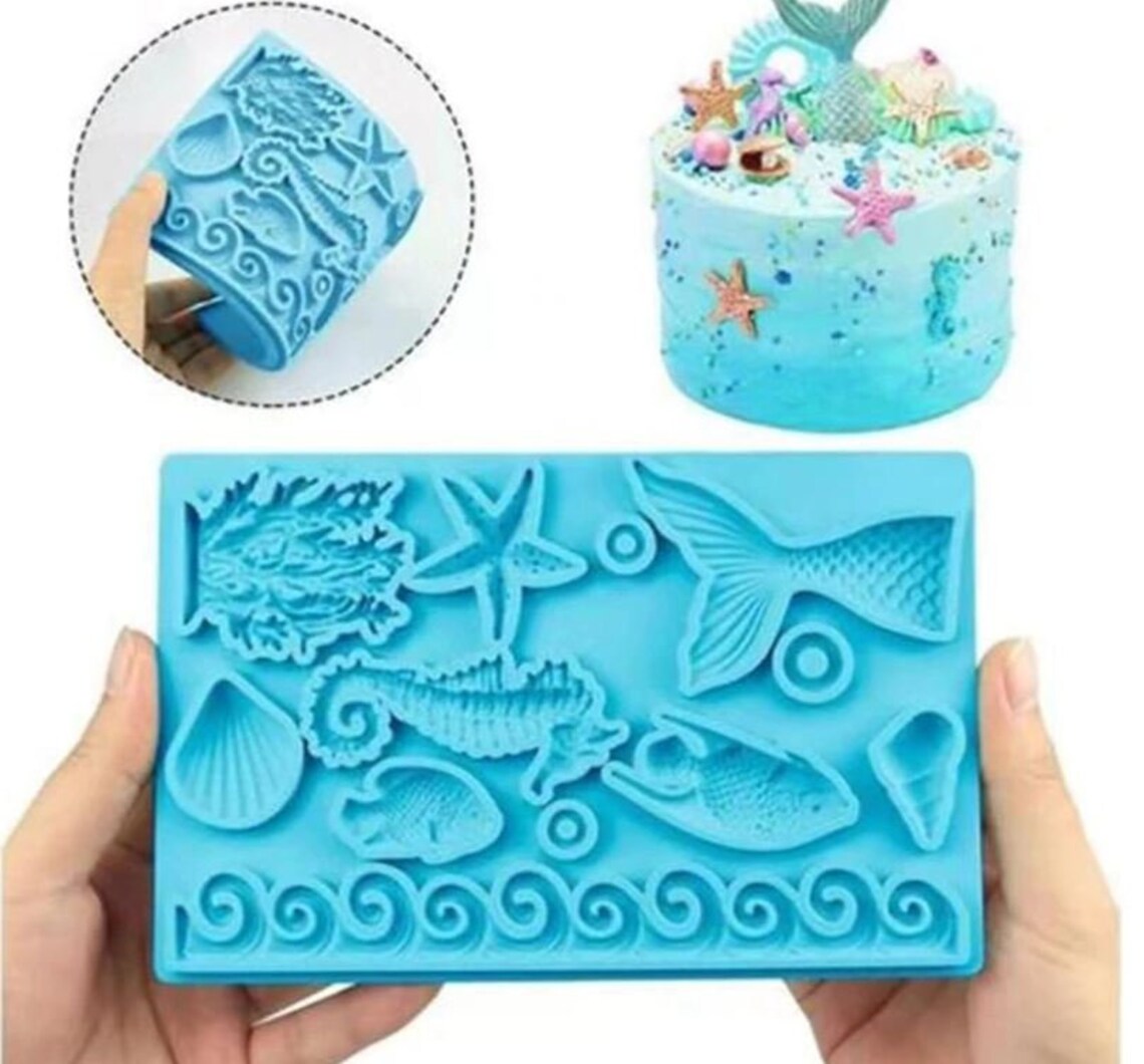 Mermaid Tail Silicone Mold Candle Plaster Silicone Mold Cake Etsy