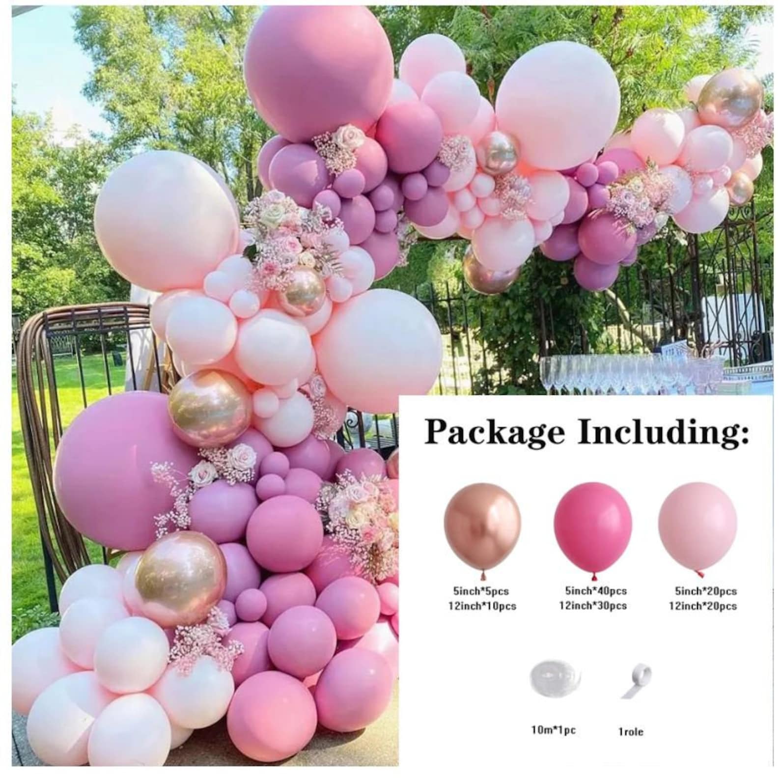 119PCS Peach Pink Balloons Garland Arch Kit for Baby Shower Etsy