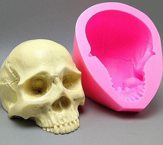 3D Skull Silicone Mold, Candle Plaster Silicone Mold, Cake Mold, Chocolate  Mold, Decoration Tools 