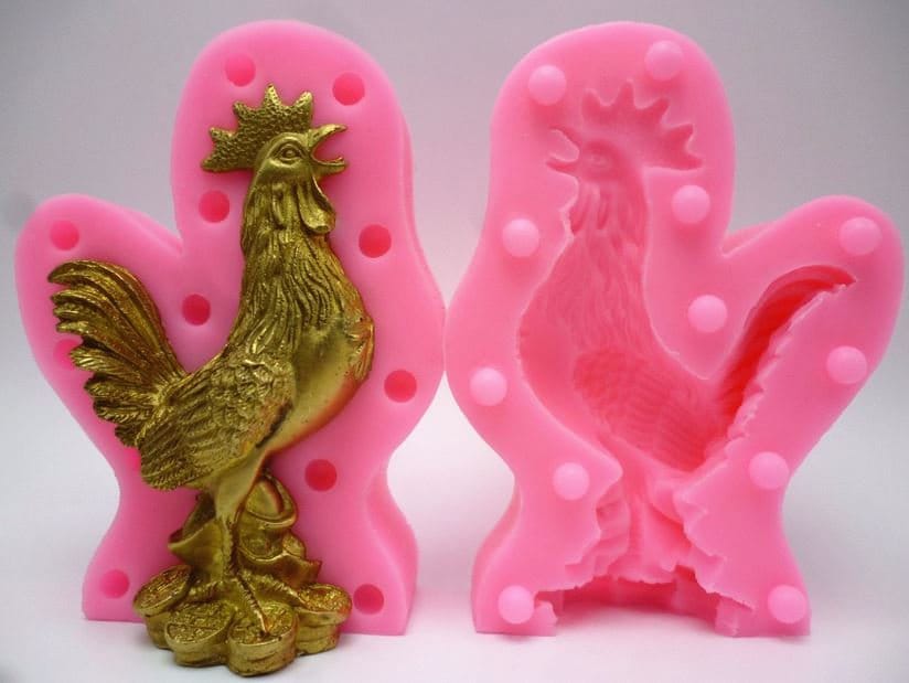 TONKBEEY Unique Candle Molds Cartoon Chicken Shaped Silicone Resin Mould  Handmade-Soap Craft for Making Aromatherapys Candle Toolstyle1 5.7X5.8Cm