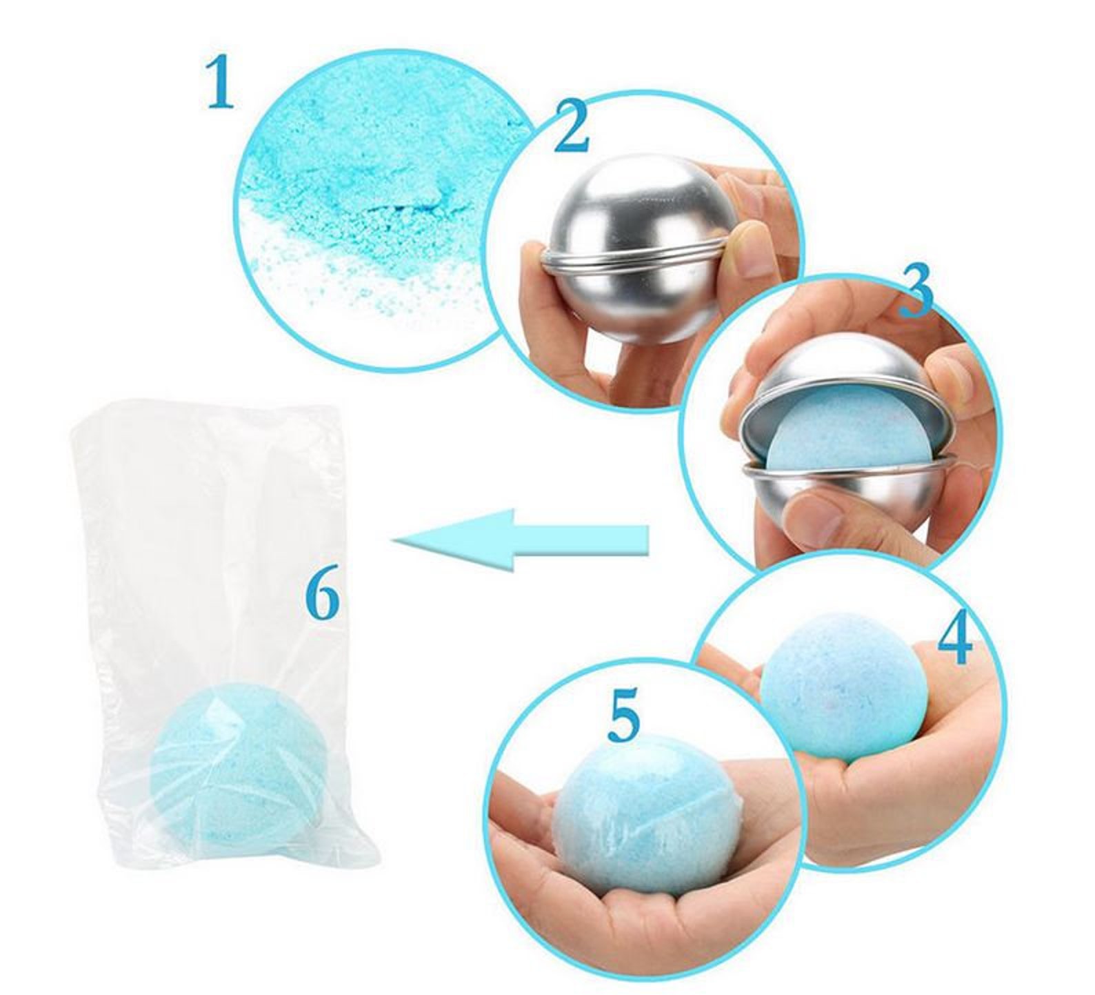 2PCS Sphere Bath Bomb Mold 3D Bath Bomb Mold Etsy