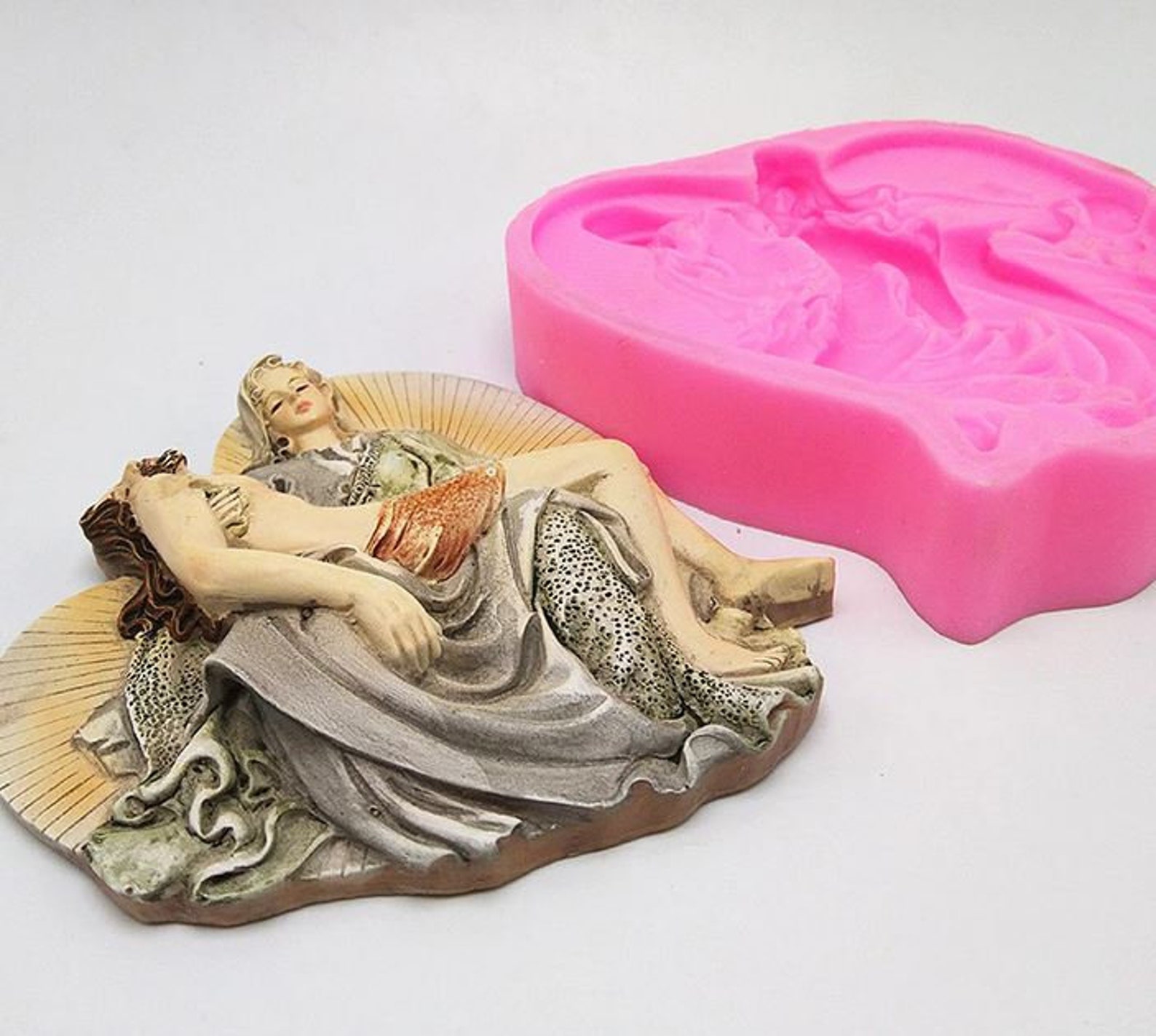 Jesus Christ Silicone Mold Candle Plaster Silicone Mold Cake Etsy
