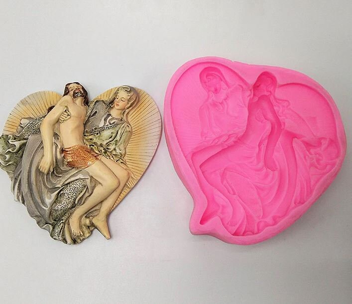 Jesus Christ Silicone Mold Candle Plaster Silicone Mold Cake Etsy